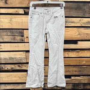 VTG‎ Y2K Low Rise Flare Leg Beige LEI jeans size 1